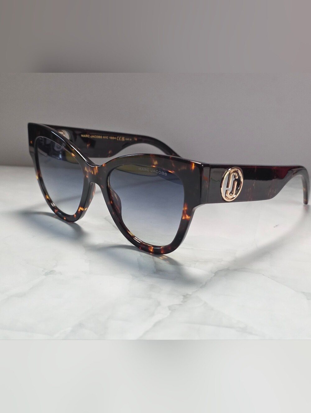 Marc Jacobs MARC 697/S 08608 Havana Cat Eye Sunglasses w/ Case